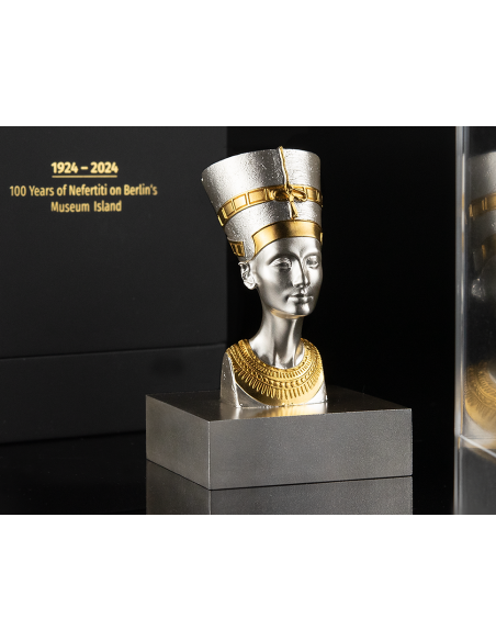 NEFERTITI BUST 3D 5 Oz Silver Coin 10$ Samoa 2024 - Coins & More - Samoa