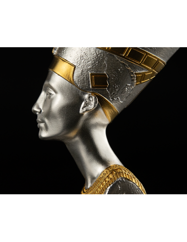 NEFERTITI BUST 3D 5 Oz Silver Coin 10$ Samoa 2024 - Coins & More - Samoa