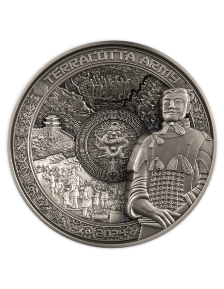 TERRACOTTA ARMY 1 Kg Silver Coin 25$ Samoa 2024 - Coins & More - Samoa