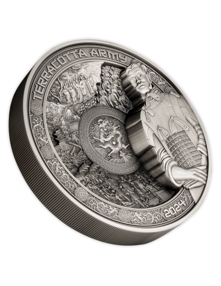 TERRACOTTA ARMY 1 Kg Silver Coin 25$ Samoa 2024 - Coins & More - Samoa