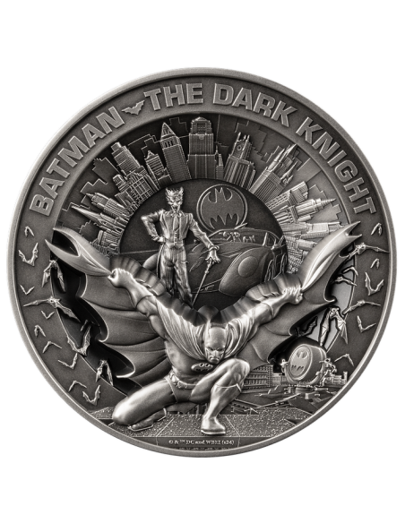 BATMAN The Dark Knight 10 Oz Silver Coin 10$ Barbados 2024 - Coins & More - Barbade