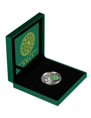SNAKE Jade Chinese Lunar Year 2 Oz Silver Coin 25 Francs Burundi 2025 - Coins & More - Silber