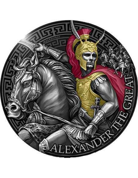 ALEXANDER THE GREAT Great Commanders 5 Oz Silver Coin 5000 Francs Cameroon 2024 - Coins & More - Camerun