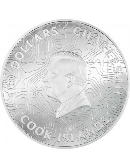 GRAND CANYON Topography 1Kg Kilo Edition Silver Coin 100$ Cook Islands 2024 - Coins & More - Isole Cook