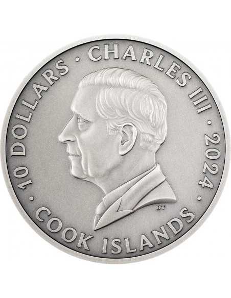THE BOOK OF SOULS Iron Maiden 2 Oz Silver Coin 10$ Cook Islands 2024 - Coins & More - Cookinseln