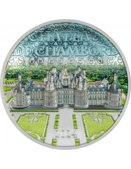 CHATEAU DE CHAMBORD 5 Oz Silver Coin 25$ Cook Islands 2024 - Coins & More - Isole Cook