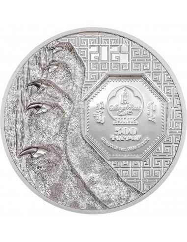 SNOW LEOPARD Wild Mongolia 1 Oz Silver Coin 500 Togrog Mongolia 2024 - Coins & More - Mongolia