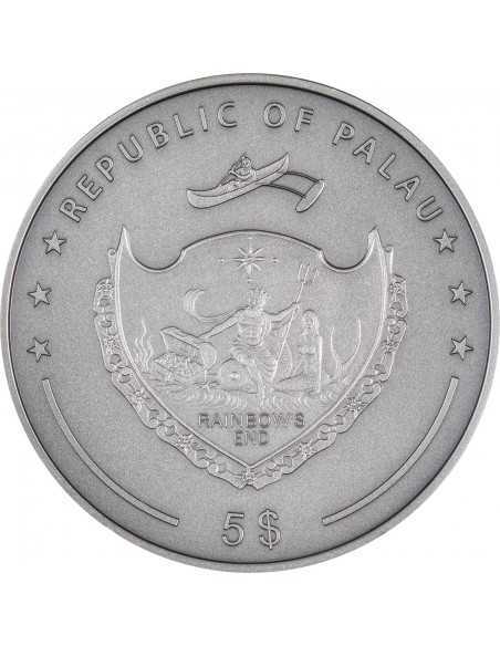 POKER CARD GUARD 1 Oz Silver Coin 5$ Palau 2024 - Coins & More - Palau