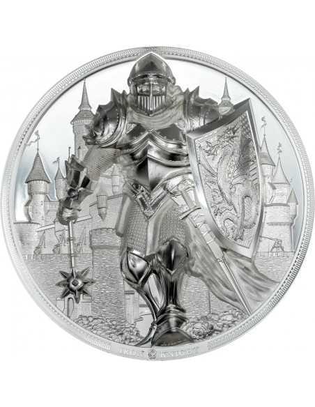 IRON KNIGHT 5 Oz Silver Coin 25$ Cook Islands 2024 - Coins & More - Cookinseln