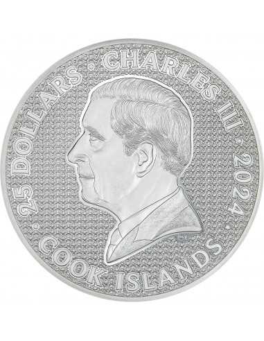 IRON KNIGHT 5 Oz Silver Coin 25$ Cook Islands 2024 - Coins & More - Cookinseln