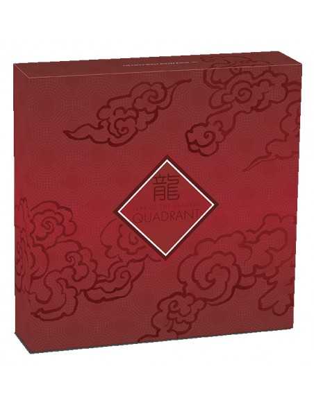 YEAR OF THE DRAGON Quadrant Set 4 x 1 Oz Silver Coins 1$ Tuvalu 2024 - Coins & More - Niue