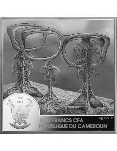 FIGURE Zdzislaw Beksinski 1 Oz Silver Coin 1000 Francs Cameroon 2024