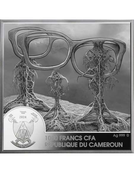 FIGURE Zdzislaw Beksinski 1 Oz Silver Coin 1000 Francs Cameroon 2024