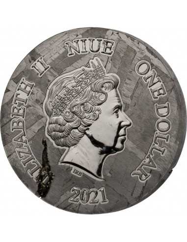 SEYMCHAN Iron 1 Oz Meteorite Coin 1$ Niue 2021 - Coins & More - Sciences et Astronomie
