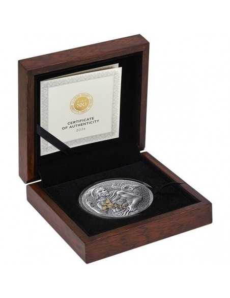 HERMES The Great Greek Mythology 3 Oz Silver Coin 3000 Francs Cameroon 2024 - Coins & More - Cameroon