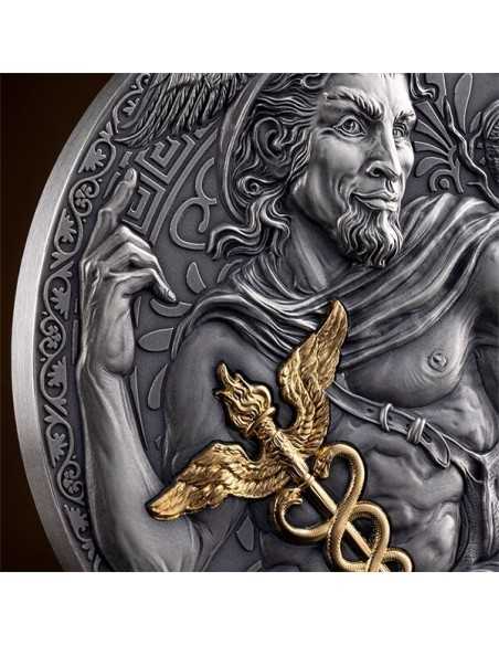 HERMES The Great Greek Mythology 3 Oz Silver Coin 3000 Francs Cameroon 2024 - Coins & More - Cameroon