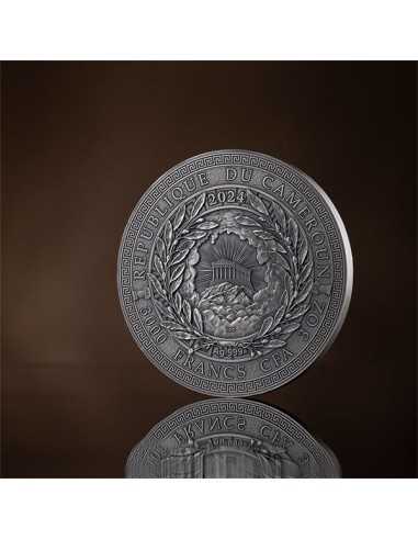 HERMES The Great Greek Mythology 3 Oz Silver Coin 3000 Francs Cameroon 2024 - Coins & More - Cameroon