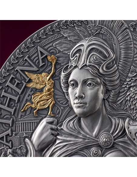 ATHENA The Great Greek Mythology 2 Oz Silver Coin 2000 Francs Cameroon 2024 - Coins & More - Camerún