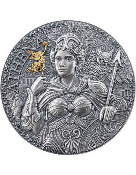 ATHENA The Great Greek Mythology 2 Oz Silver Coin 2000 Francs Cameroon 2024 - Coins & More - Camerún