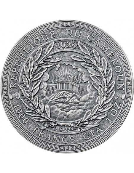DIONYSUS The Great Greek Mythology 1 Oz Silver Coin 1000 Francs Cameroon 2024 - Coins & More - Camerun