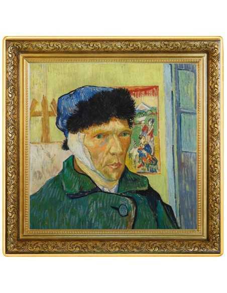 SELF-PORTRAIT WITH BANDAGED EAR Vincent Van Gogh Treasures of World 1 Oz Silver Coin 1$ Niue 2023 - Coins & More - Niue