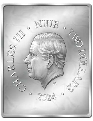 THE LION MANTRA Dark Nature 50g Silver Coin 2$ Niue 2024 - Coins & More - Niue