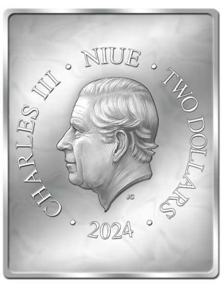 THE LION MANTRA Dark Nature 50g Silver Coin 2$ Niue 2024 - Coins & More - Niue