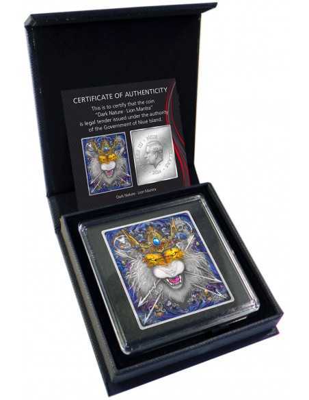 THE LION MANTRA Dark Nature 50g Silver Coin 2$ Niue 2024 - Coins & More - Niue