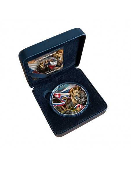 CZECH LION AND SLOVAK EAGLE 1 Oz Silver Coin 1$ USA 2024 - Coins & More - Usa