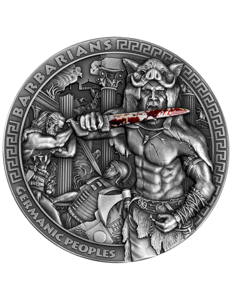 GERMANIC PEOPLES Barbarians 2 Oz Silver Coin 5$ Niue 2023 - Coins & More - Niue