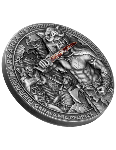 GERMANIC PEOPLES Barbarians 2 Oz Silver Coin 5$ Niue 2023 - Coins & More - Niue