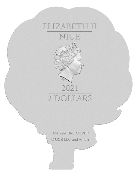 JENNIFER PARKER SHAPED Back To The Future 1 Oz Moneda Plata 2$ Niue 2021 - Coins & More - Niue
