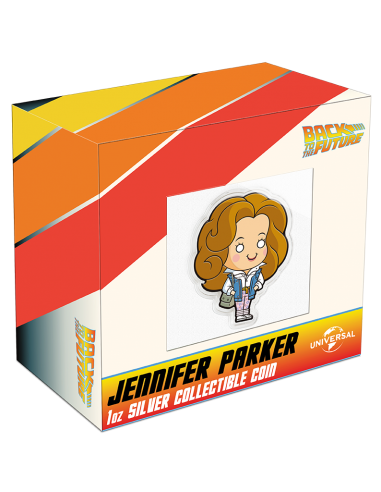 JENNIFER PARKER SHAPED Back To The Future 1 Oz Moneda Plata 2$ Niue 2021 - Coins & More - Niue