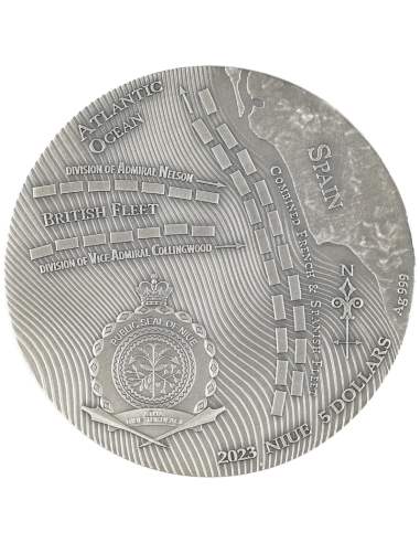 BATTLE OF TRAFALGAR Sea Battles 2 Oz Silver Coin 5$ Niue 2023 - Coins & More - Niue