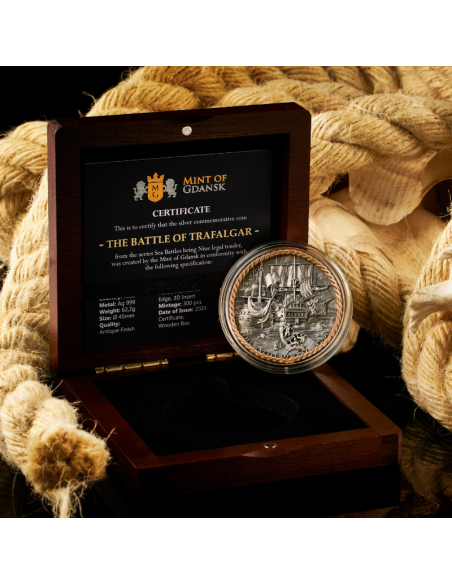 BATTLE OF TRAFALGAR Sea Battles 2 Oz Silver Coin 5$ Niue 2023 - Coins & More - Niue