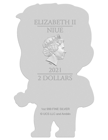 BIFF TANNEN SHAPED Back To The Future 1 Oz Moneda Plata 2$ Niue 2021 - Coins & More - Niue
