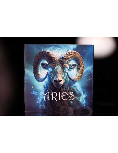 ARIES Twelve Zodiac Signs 5 Oz UV Silver Coin 12$ Dollars Niue 2024 - Coins & More - Chad