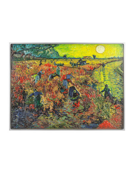 THE RED VINEYARD 1888 By Vincent Van Gogh Colored 2.5 Oz Silver & 120g Copper Coin 10000 Francs Chad 2024 - Coins & More - Tchad