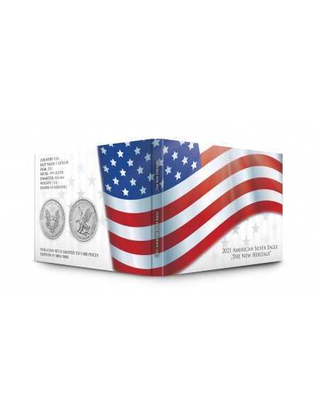 SILVER EAGLE - The New Heritage 2 x 1 Oz Silver Coins 2 x 1$ Dollar USA 2021 - Coins & More - Usa