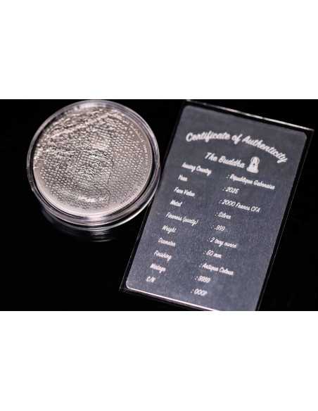 THE BUDDHA Creator of Buddhism 2 Oz Silver Coin 2000 CFA Francs Gabon 2025 - Coins & More - Gabon
