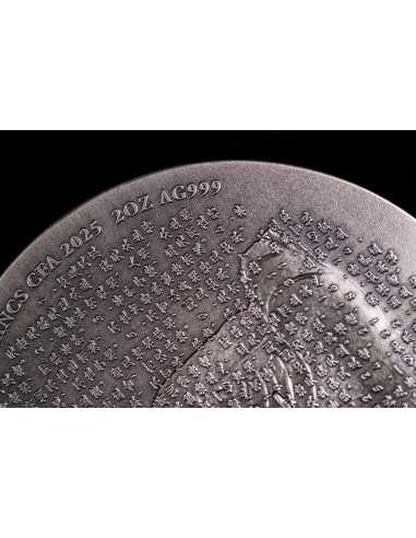 THE BUDDHA Creator of Buddhism 2 Oz Silver Coin 2000 CFA Francs Gabon 2025 - Coins & More - Gabon