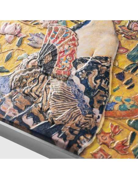 LADY WITH FAN 1917 By Gustav Klimt Colored 2.5 Oz Silver & 120g Copper Coin 10000 Francs Chad 2024 - Coins & More - Chad