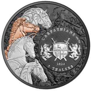RED HORSE Four Horsemen of the Apocalypse 1 Oz Silver Coin 5 Thalers Carpathians 2024 - Coins & More - Argent 2
