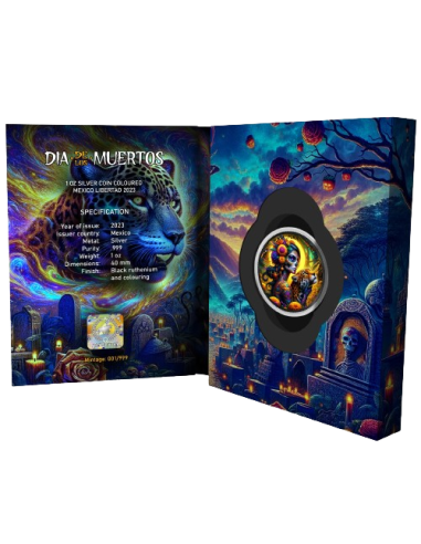 DIA DE LOS MUERTOS Special Edition 1 Oz Silver Coin Mexico 2023 - Coins & More - Mexiko