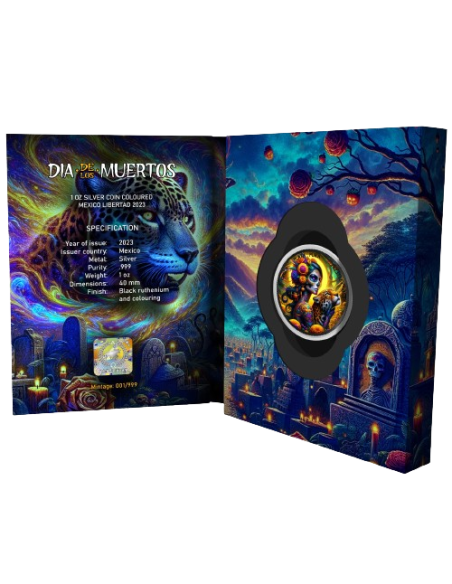 DIA DE LOS MUERTOS Special Edition 1 Oz Silver Coin Mexico 2023 - Coins & More - Mexiko