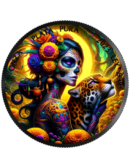 DIA DE LOS MUERTOS Special Edition 1 Oz Silver Coin Mexico 2023 - Coins & More - Mexiko