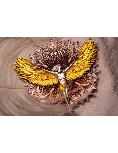 ICARUS 2 Oz Antique Silver Coin 2000 Francs Cameroon 2025 - Coins & More - Camerun