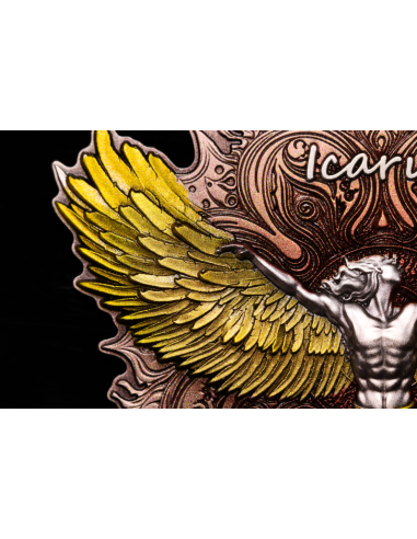 ICARUS 2 Oz Antique Silver Coin 2000 Francs Cameroon 2025 - Coins & More - Camerun