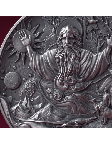 THE SEVEN DAYS OF CREATION Bible Stories 2 Oz Silver Coin 2000 Francs Cameroon 2024 - Coins & More - Camerun