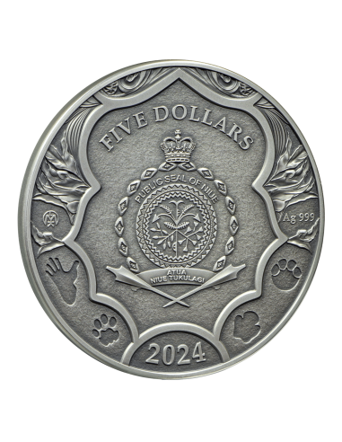 ELEPHANT Save the Powers 2 Oz Silver Coin 5$ Niue 2024 - Coins & More - Niue